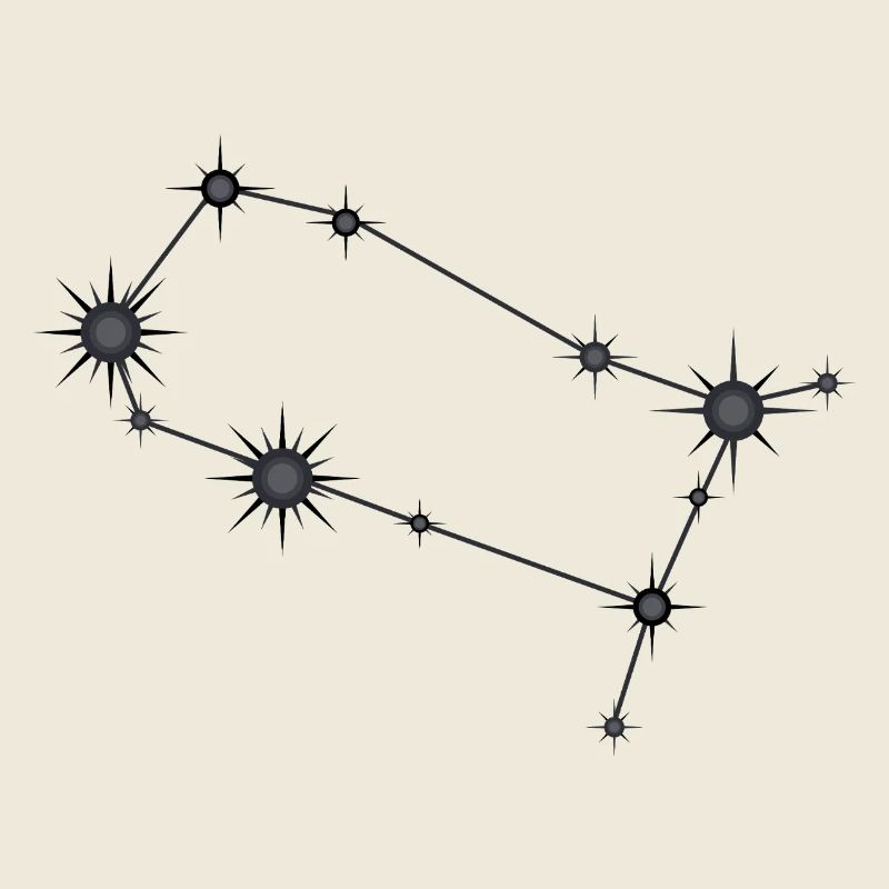 Zwillinge Sternbild Sternzeichen Schwarz & Grau