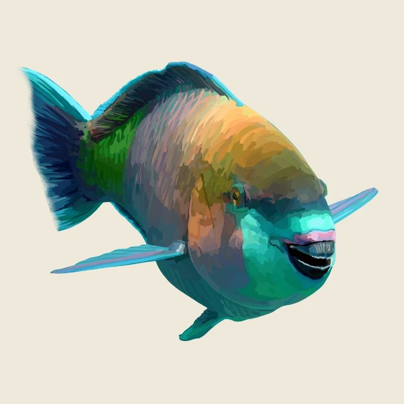 Poisson coloré Pop Art