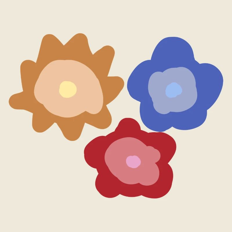 Cercles de fleurs abstraits