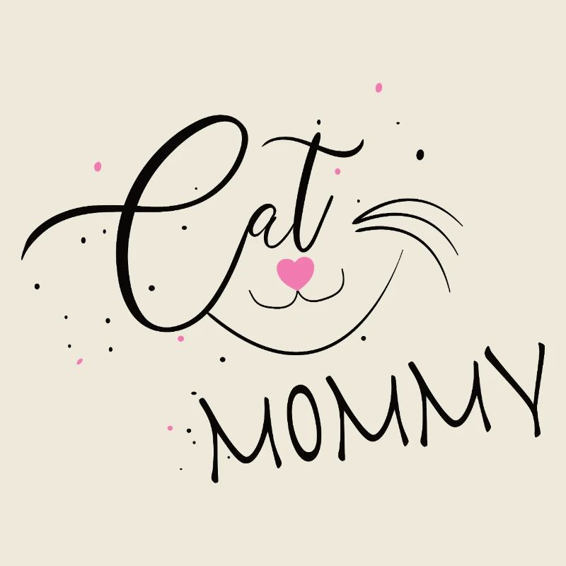 Dessin de cœur de maman chat