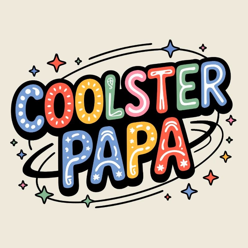 Coolster Papa bunte Retro-Buchstaben