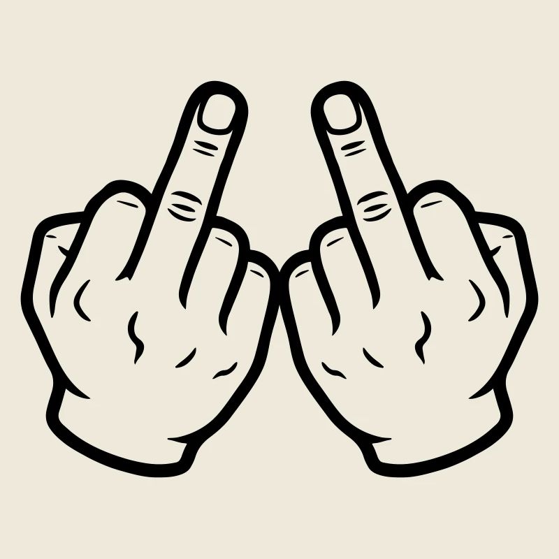 Hand Mittelfinger Frech