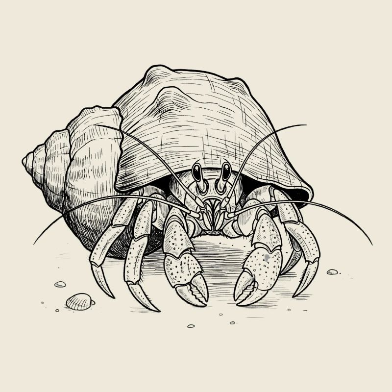 Crabe ermite du cancer