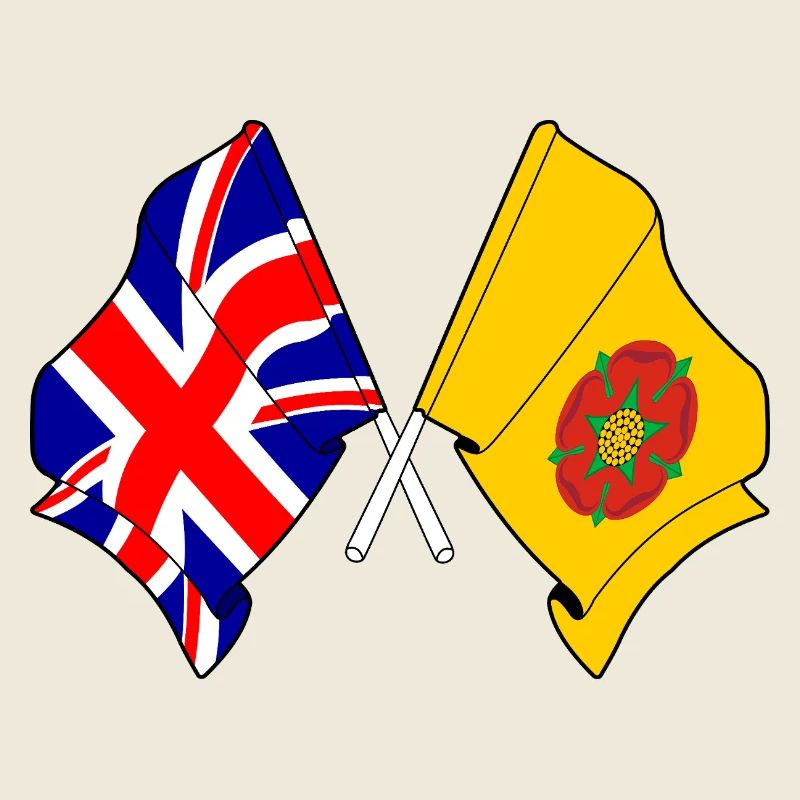 Drapeau du Lancashire et de la Grande-Bretagne