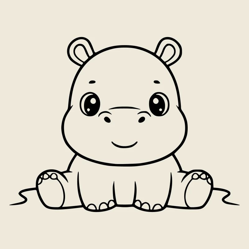 Résumé de la bande dessinée Bébé Hippopotame mignon