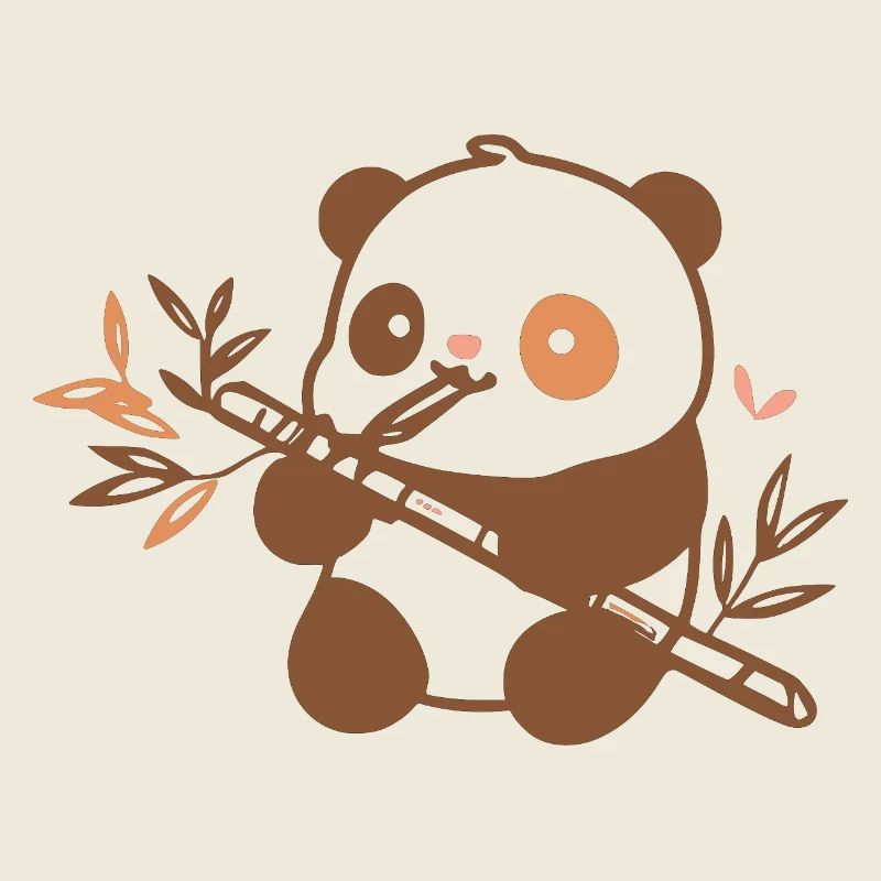 Cuddly Panda with Bamboo