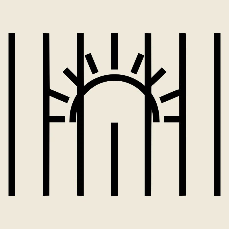 Sonne hinter Gitter Gefängnis