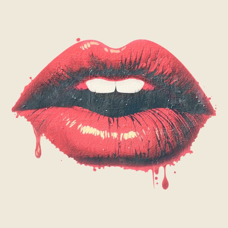 Baiser urbain - Goutteuse - Red Lips Pop Art