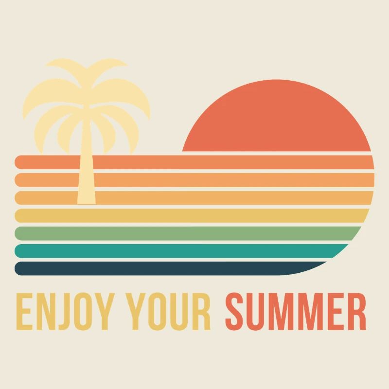 Sunset Retro Palme