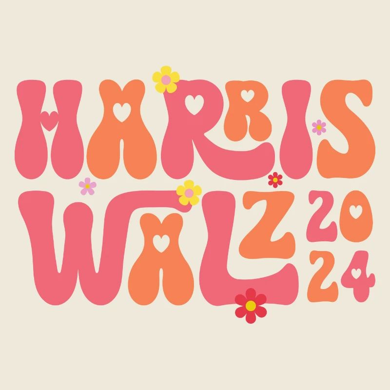 Kamala Harris Walzer Walzer 2024 Retro