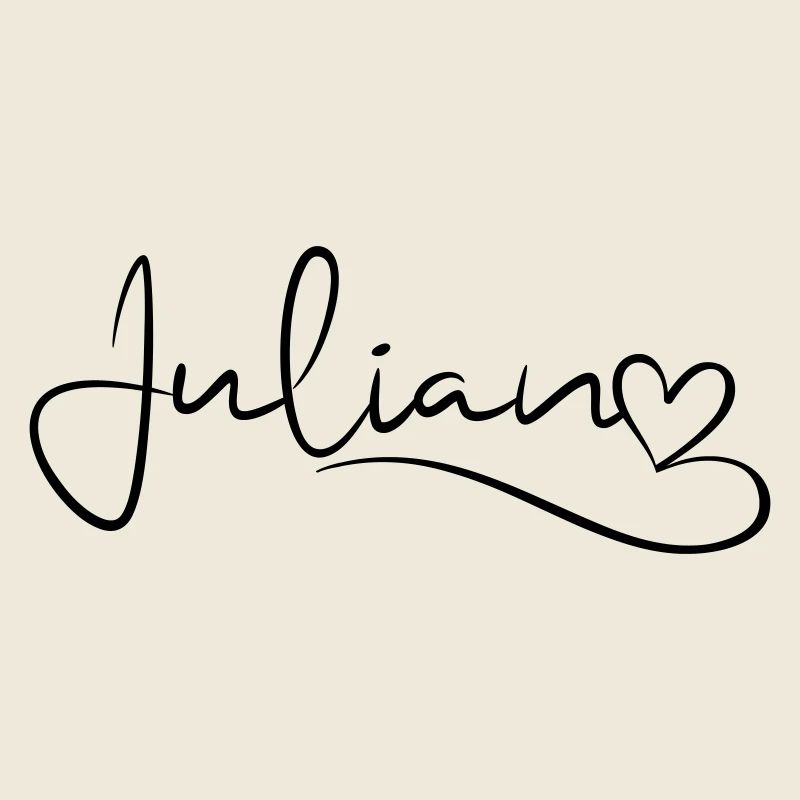 Julian Nom Prénom Coeur Décor