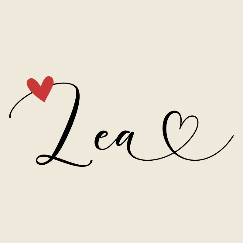 Lea Last name First name Calligraphy heart