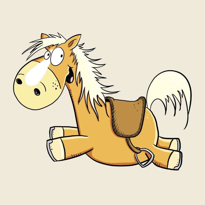 Happy Haflinger Fuchs Pferd I Reiter Geschenk
