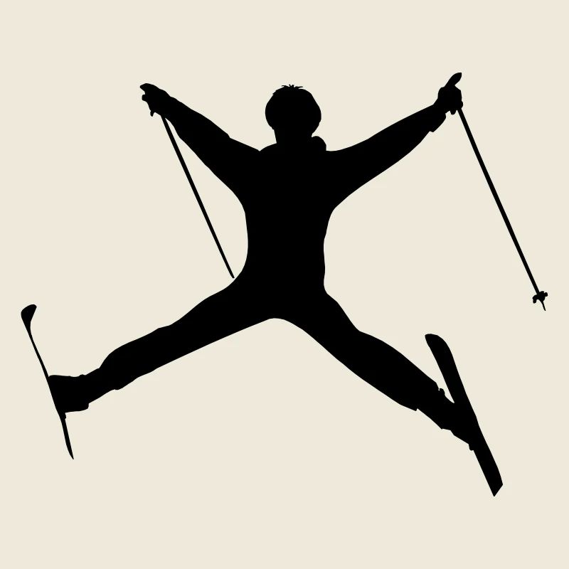 Skispringen Wintersport Schattenfigur