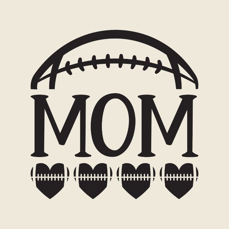 Football Mom Mutter Liebe Herz Spruch Geschenk