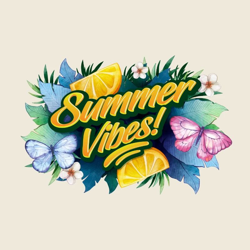 Papillons Fleurs Vacances d’été