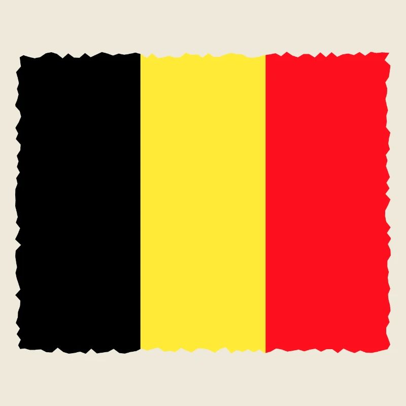 Drapeau de la Belgique Drapeau belge Vintage Look vieilli