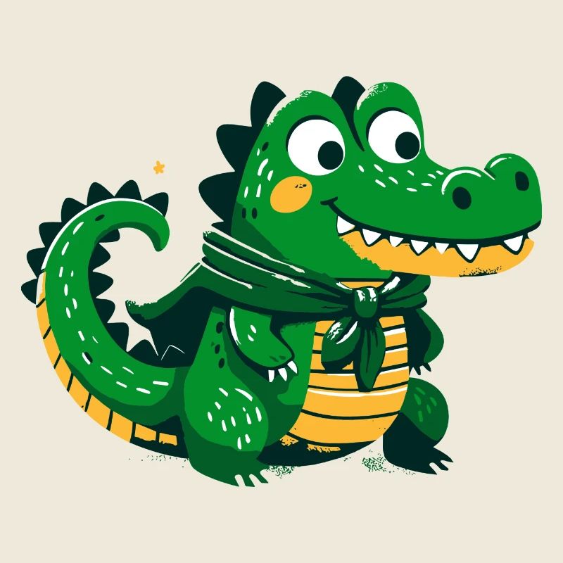 Alligator mignon avec cape