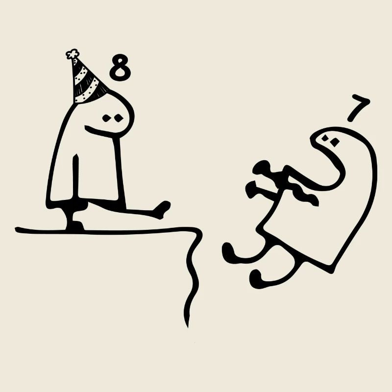 8 ans : Adieu âge 7 ans, Joyeux 8e anniversaire