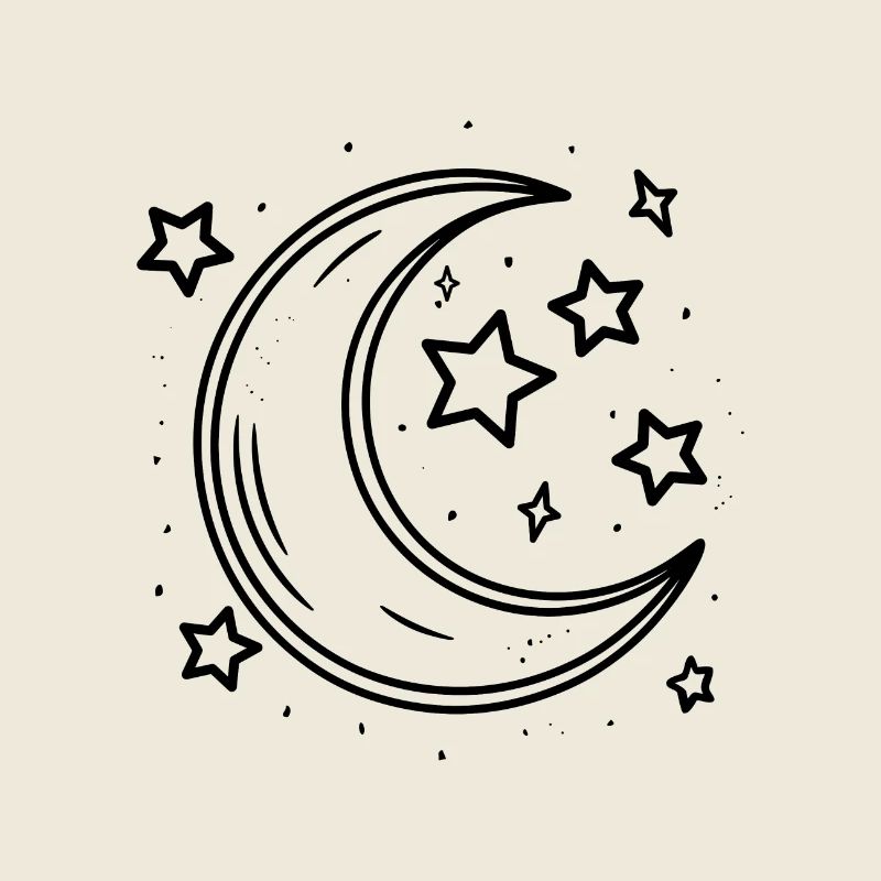 Crescent Moon Crescent Moon and Stars