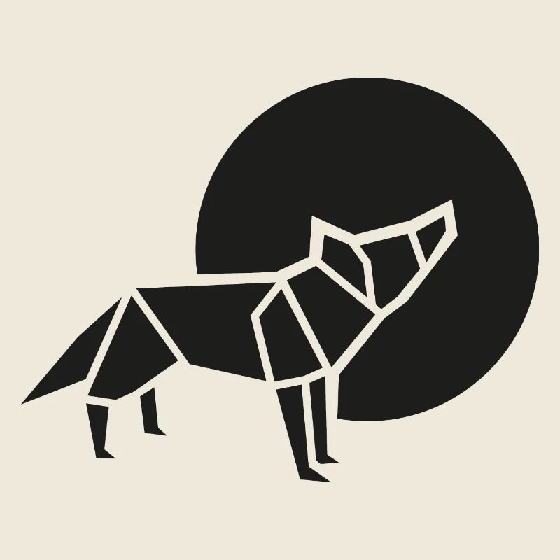 black wolf origami