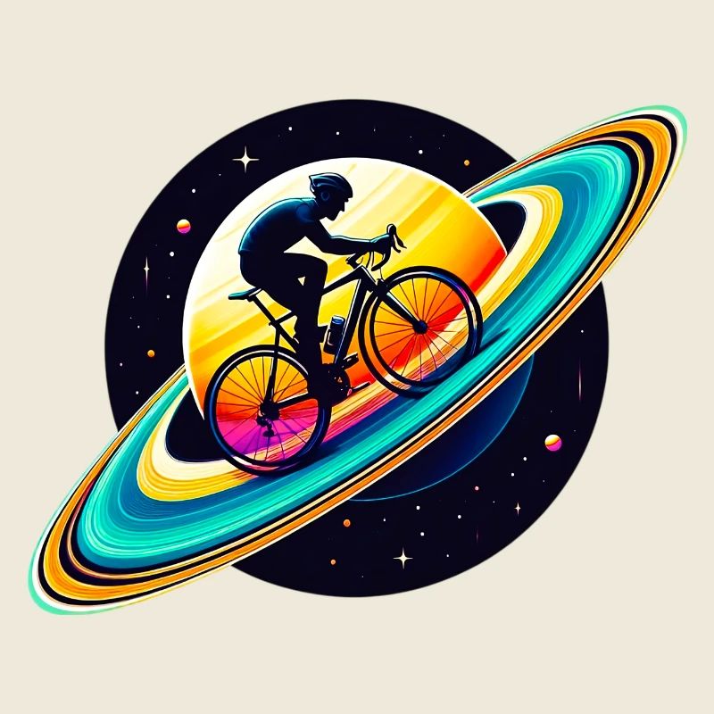 Cycliste sur Saturne