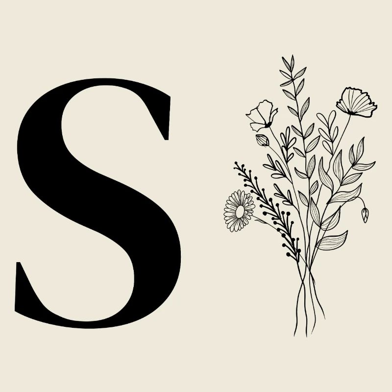 Lette s fleurs minimalistes