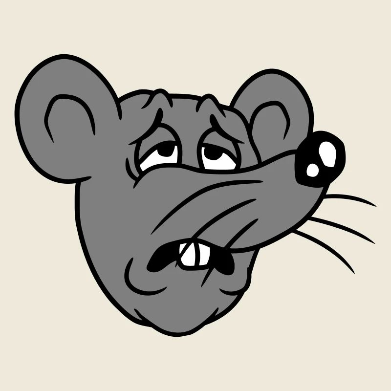 Maus Erschöpft Traurig Verzweifelt Müde Leidet Süß