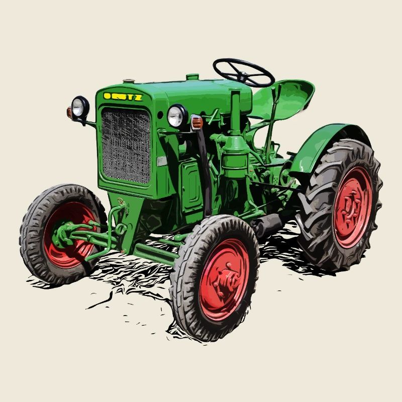 Grüner Oldtimer-Traktor