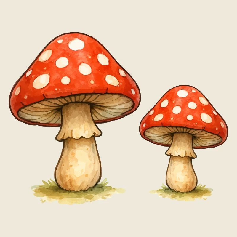 Duo champignon rouge