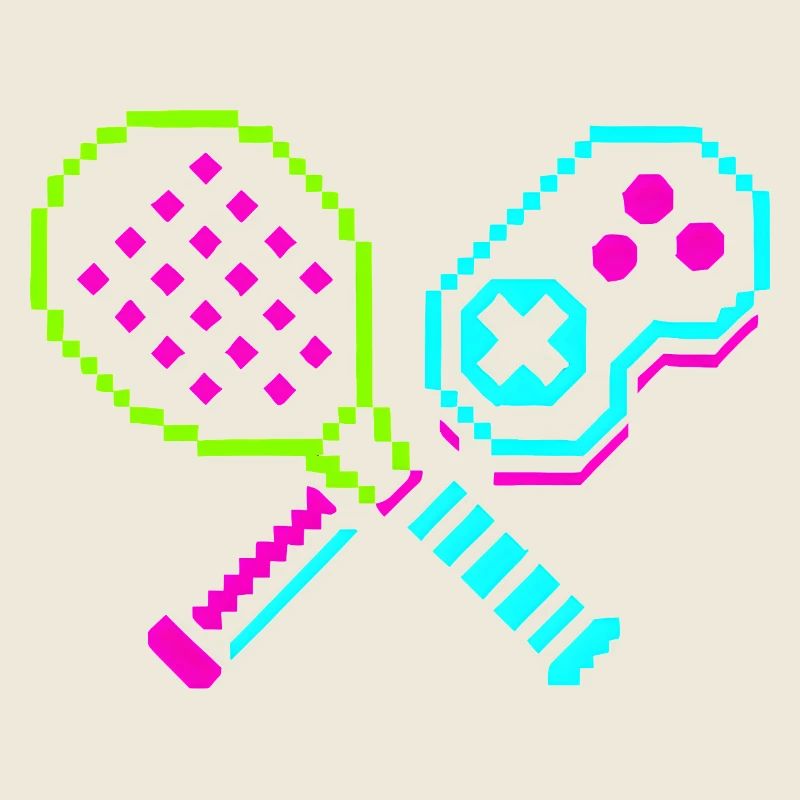 Paddles Néon Arcade Rétro