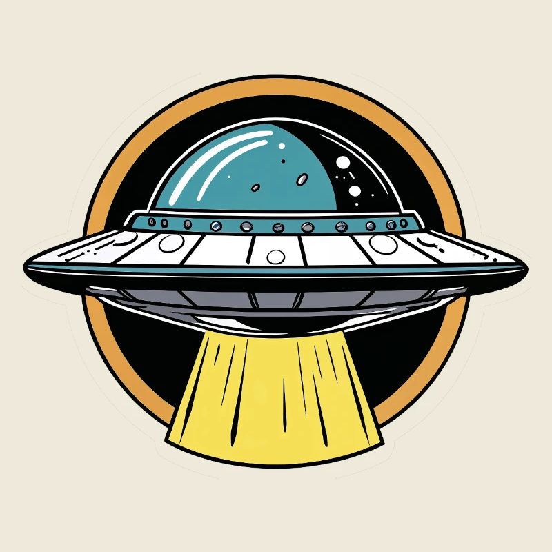 UFO-Lichtstrahl Cartoon