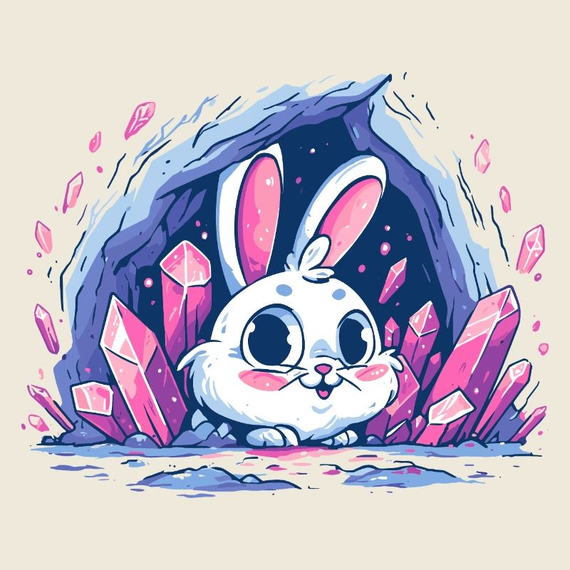 Crystal Bunny in Glitter Cave