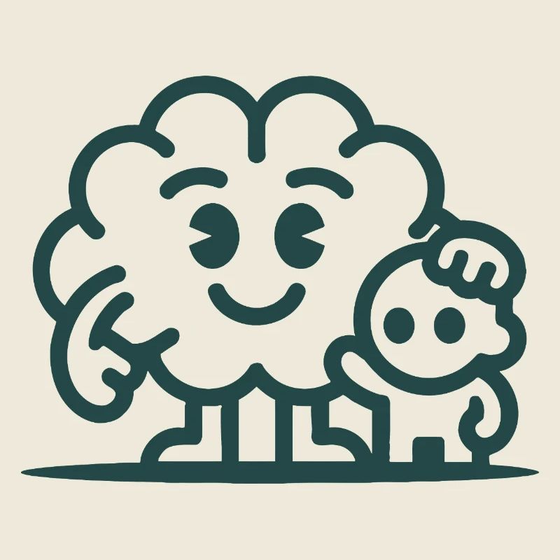 Friendly Cloud Duo Illustration