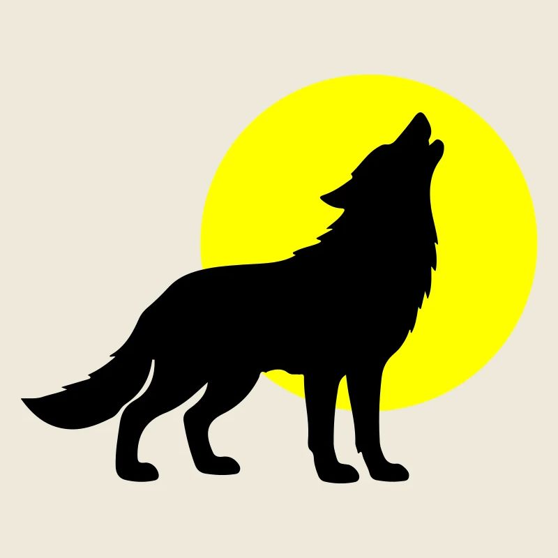 Silhouette de loup