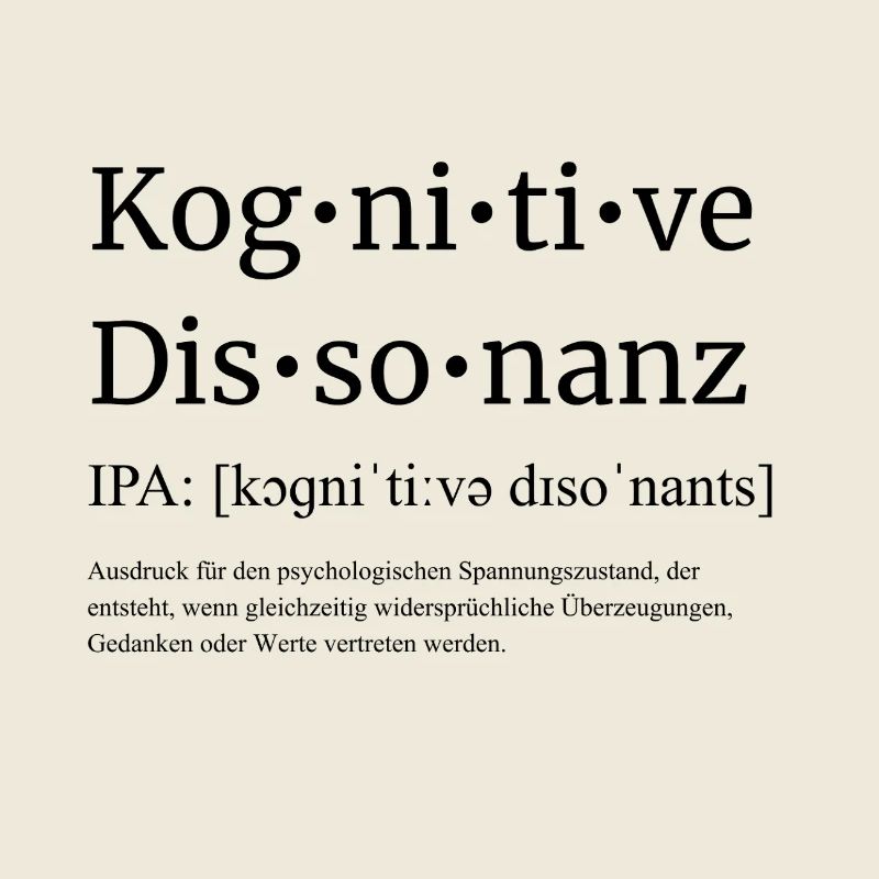 Cognitive dissonance