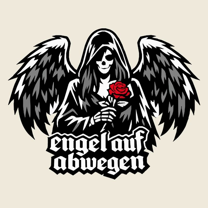 Engel auf Abwegen mit Rose "Todesengel"
