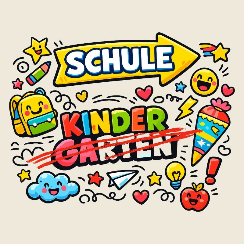 Schulkind Graffiti Stil