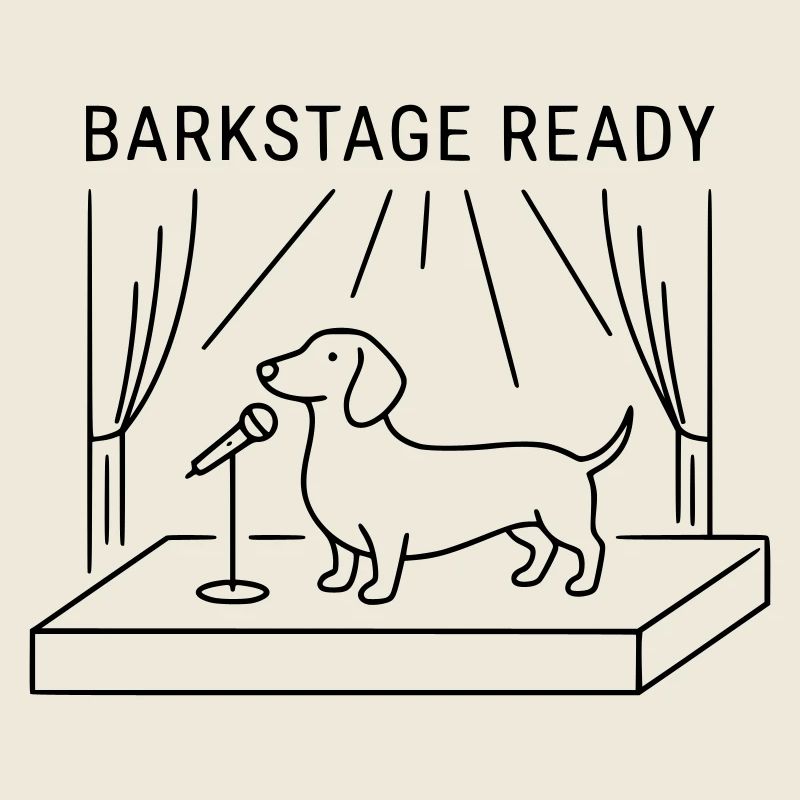 Festival de scène Barkstage Ready Dachshund Dog