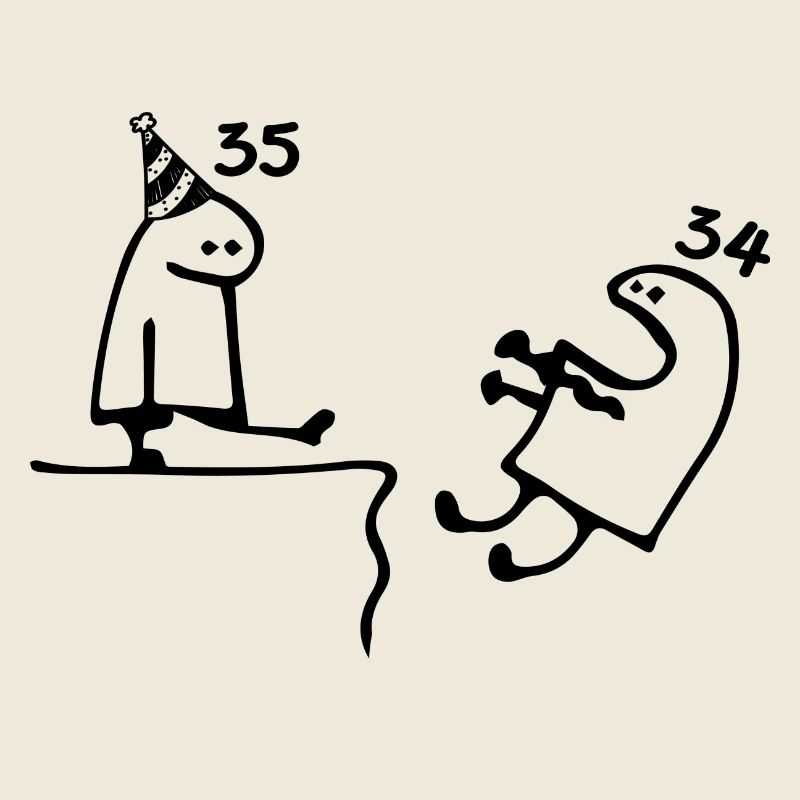 35 ans : Adieu âge 34 ans, Joyeux 35e anniversaire