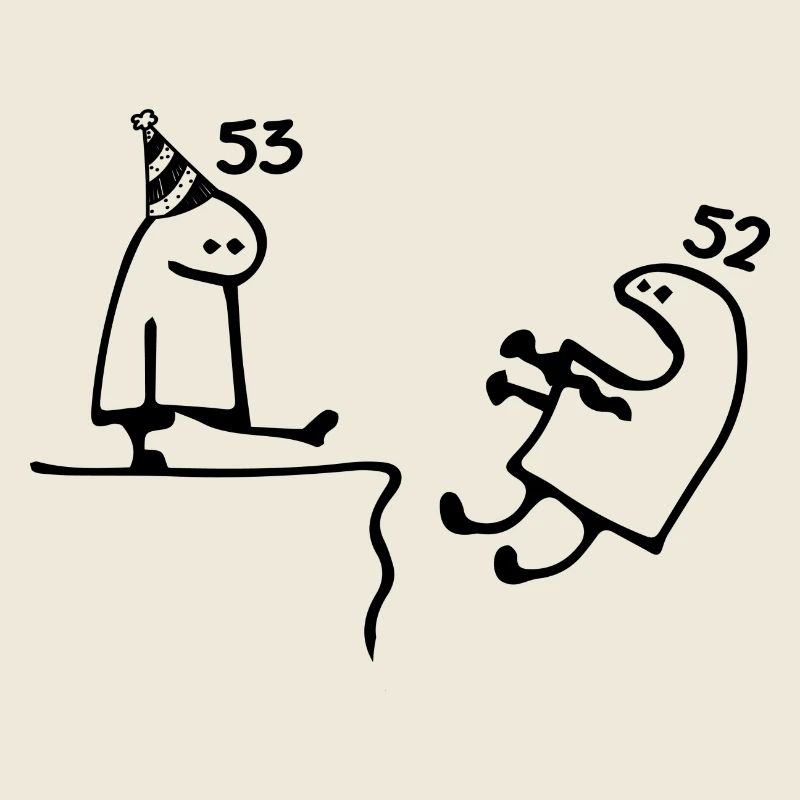 53 ans : Adieu âge 52 ans, Joyeux 53e anniversaire