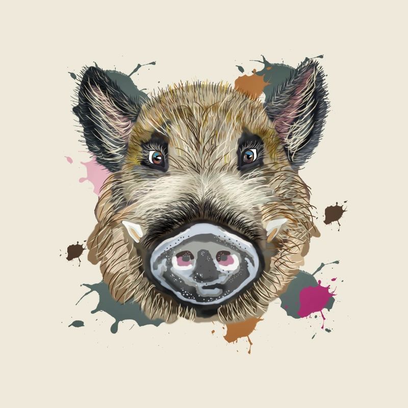 Illustration sauvage de tête