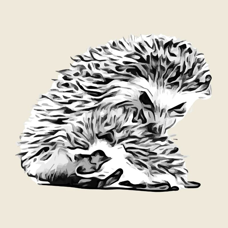 Igel Mama mit Igel Baby