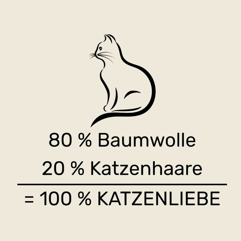80% Baumwolle 20% Katzenhaare =100% Katzenliebe