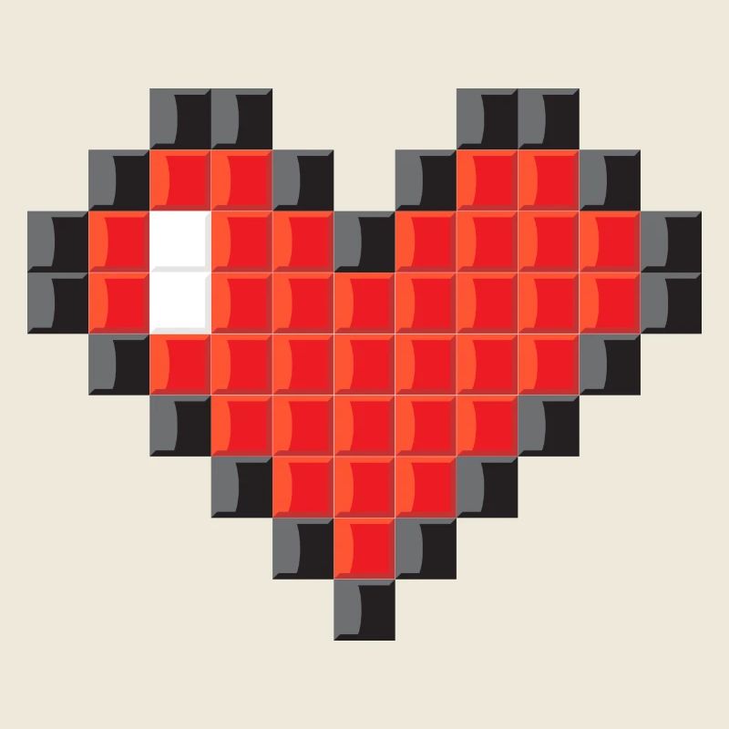 Pixel Heart Mosaic