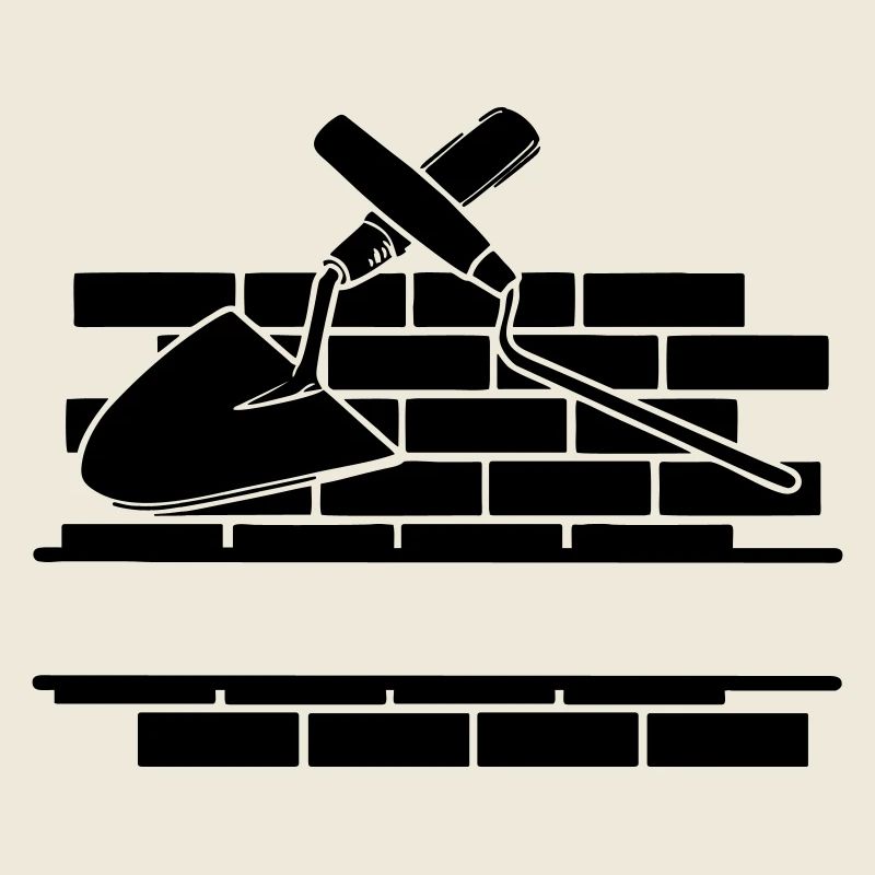 Clou et truelle joints avec le mur