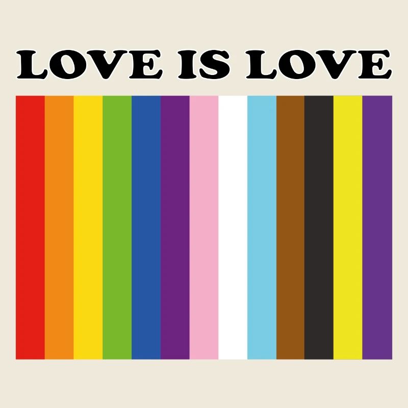 Love is love Inclusive Pride Colors