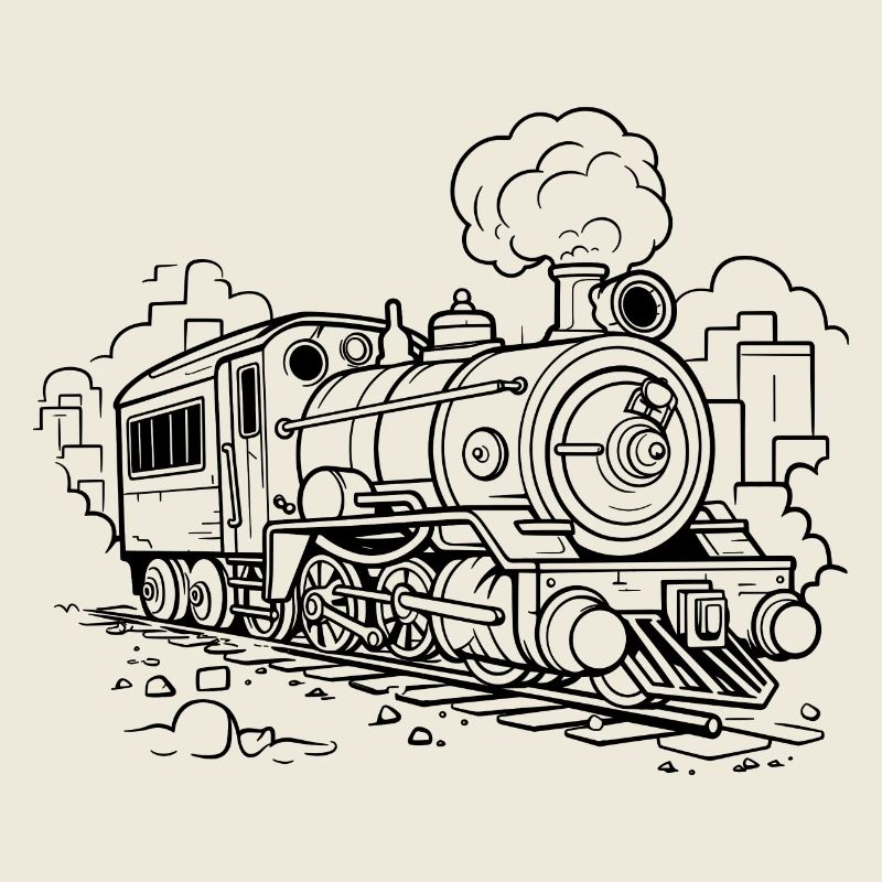 Locomotive Drawing