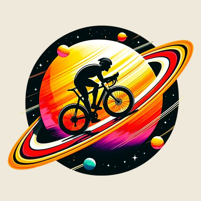Cycliste sur Saturne