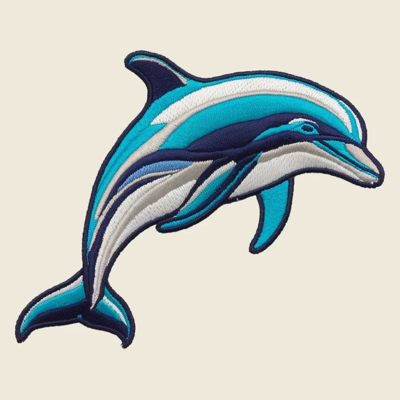 Gestickter Delfin